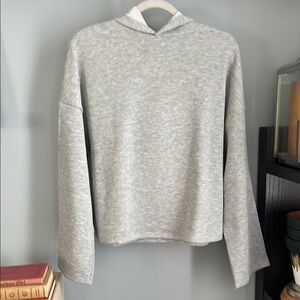 Zara Wide Sleeve Hoodie Sweatshirt (Gray) S